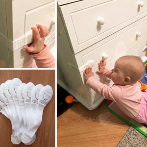 Aviad shop מוצרים לתינוק 10 גומיות לשמירה על דלתות המטבח מפני תינוקות